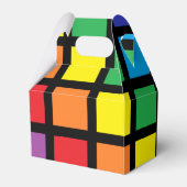 Rainbow Squares Black Bedankdoosjes (Voorkant Zijde)