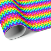 Rainbow Squares Inpakpapier (Rol Hoek)