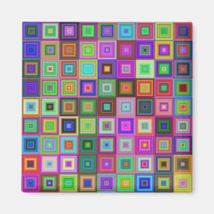 Rainbow squares magnet magneet