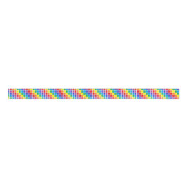 Rainbow Squares Ribbon Lint
