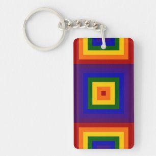 Rainbow Squares sleutelhanger