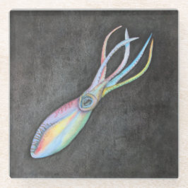 Rainbow Squid Glass Onderzetter Glazen Onderzetter