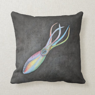Rainbow Squid Pillow Kussen