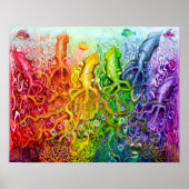 Rainbow Squid Poster (Voorkant)