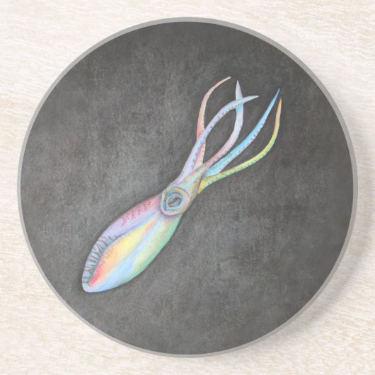Rainbow Squid Sandstone Onderzetter (Voorkant)
