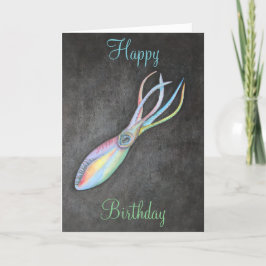 Rainbow Squid Verjaardag Kaart
