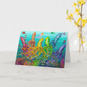 Rainbow Squids Kaart (Gele Bloem)