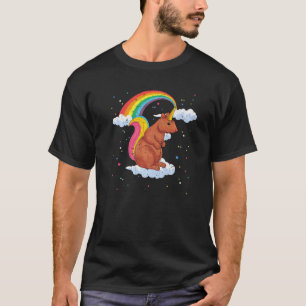 Rainbow Squirrelcorn Fantasy Forest Animal Squirre T-shirt