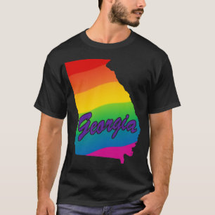 Rainbow-staatsketting Georgië T-shirt