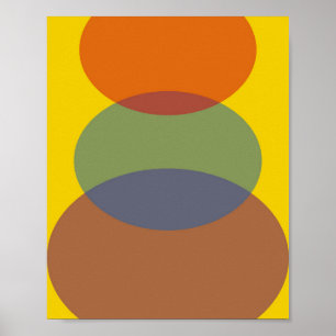 Rainbow Stacked Stones Minimalistisch Poster