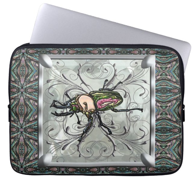 Rainbow Stag Beetle Laptop Sleeve (Voorkant)
