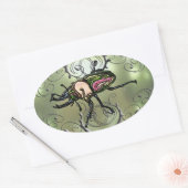 Rainbow Stag Beetle Ovale Sticker (Envelop)