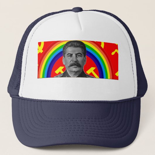 Rainbow Stalin Trucker Hat Trucker Pet (Voorkant)