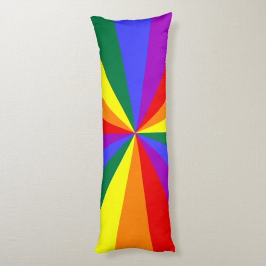 Rainbow Star Burst Pattern Lichaamskussen (Achterkant (Verticaal))