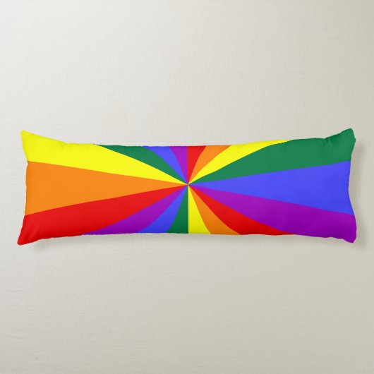 Rainbow Star Burst Pattern Lichaamskussen (Voorkant)