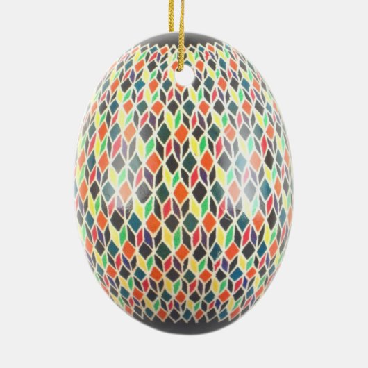 Rainbow Star Egg Ornament (Achterkant)