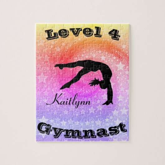 Rainbow Star Gymnastics - Aangepaste naam en nivea Legpuzzel (Verticaal)