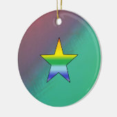 Rainbow Star Keramisch Ornament (Links)