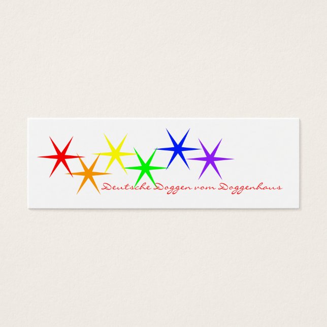 Rainbow Star Line Mini Visitekaartjes (Voorkant)