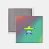 Rainbow Star Magnet Magneet (Voorkant / Achterkant)