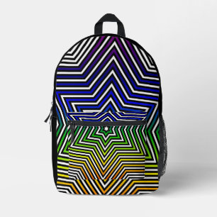 Rainbow Star Motif Tout sur le sac à dos imprimé