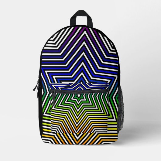 Rainbow Star Pattern All over print rugzak (Voorkant)