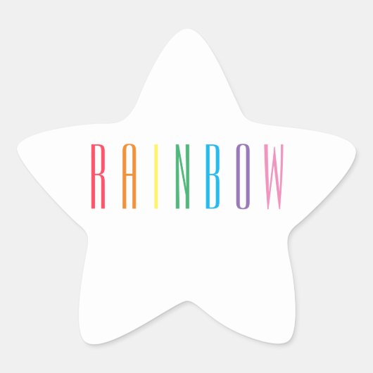 RAINBOW Star Stickers (Voorkant)