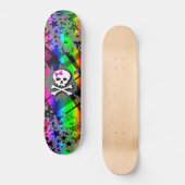 Rainbow Starry Skull Skateboard Deck (Voorkant)