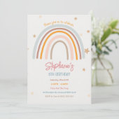 Rainbow Stars Anniversaire Fête Invitation (Debout devant)