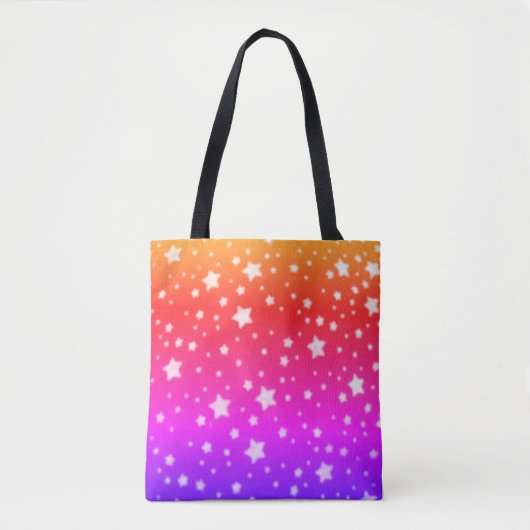 Rainbow Stars Canvas tas (Voorkant)