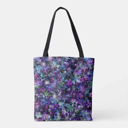 Rainbow Stars canvas tas (Achterkant)