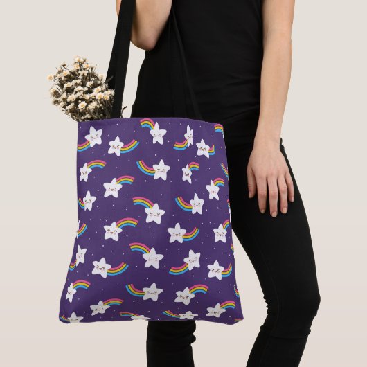 Rainbow Stars Canvas tas (Dichtbij)