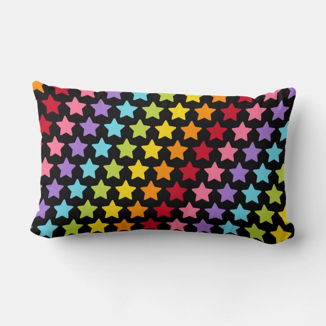 Rainbow Stars Coloful Decorative Throw Pillow Kussen (Achterkant)