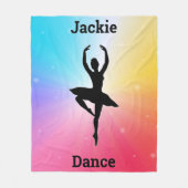 Rainbow Stars Dance Fleece Blanket for Girls! (Voorkant)