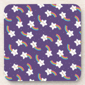 Rainbow Stars Dessous de verre à dos de liège (Devant)