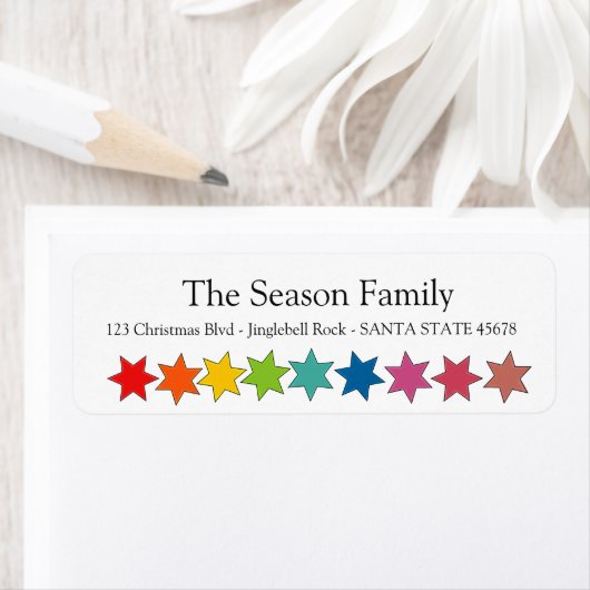 Rainbow stars étiquette de vacances (En situation)