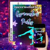 Rainbow Stars Gymnastique Anniversaire Invitation