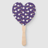 Rainbow Stars Hand Fans Handwaaier (Voorkant)