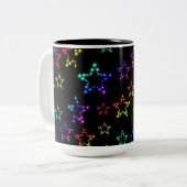Rainbow Stars Motif Mug (Devant gauche)