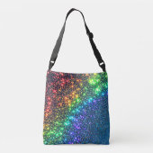 Rainbow Stars Night Sky Crossbody Tas (Achterkant)