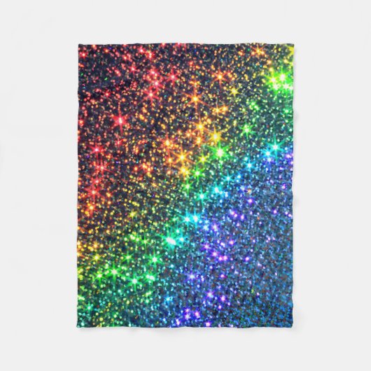 Rainbow Stars Party iPhone Wallet Case Fleece Deken (Voorkant)