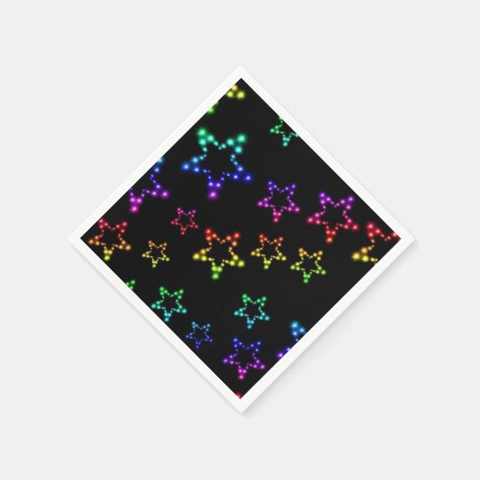 Rainbow Stars Pattern Napkins Servet (Hoek)