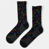 Rainbow Stars Pattern Sokken (Links)