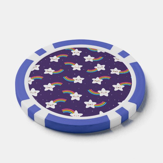 Rainbow Stars Poker Chips (Enkel)