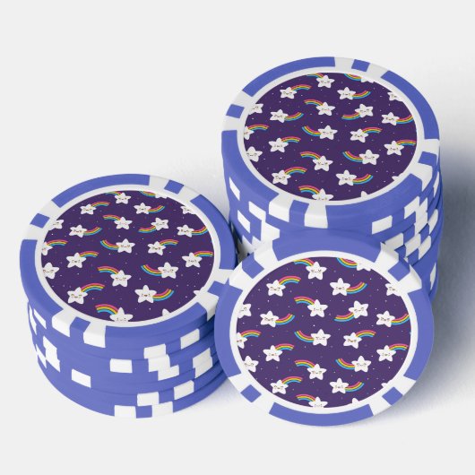 Rainbow Stars Poker Chips (Opstapeling)