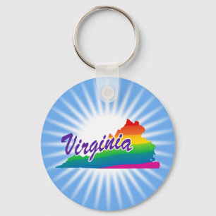 Rainbow State of Virginia Sleutelhanger