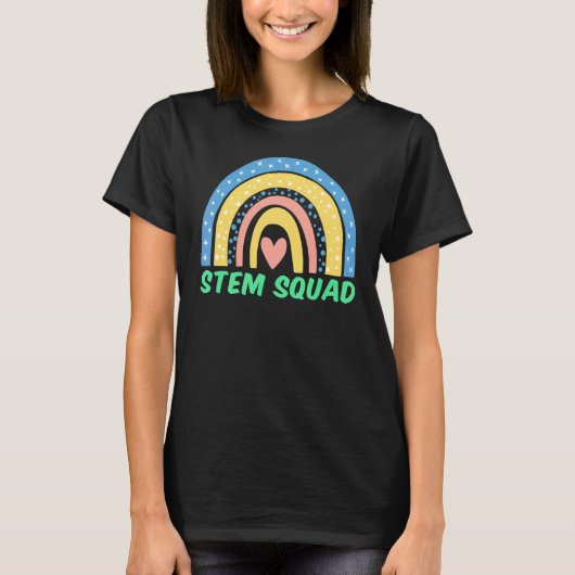 Rainbow Stem Science Technology Engineering Wiskun T-shirt (Voorkant)