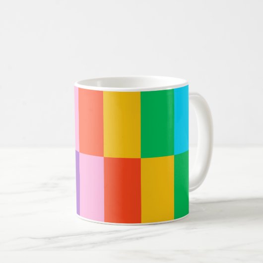 Rainbow Steps blokkeert Pattern Classic-Mok Koffiemok (Voorkant rechts)