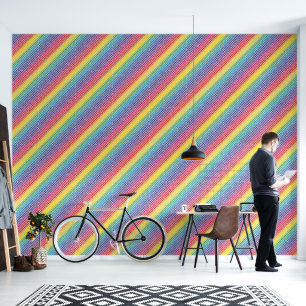 Rainbow Stippen Pattern Behang