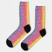 Rainbow Stippen Pattern Sokken (Links)